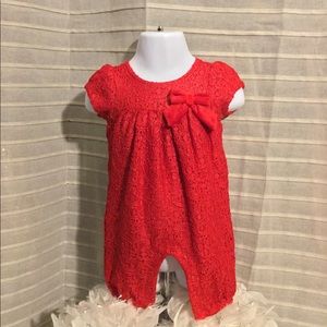 Cat and Jack Red Lace Romper